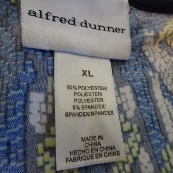 Alfred Dunner Plus Size XL Geometric Tunic Top-New-Sleeve Open Cutwork - Picture 8 of 9